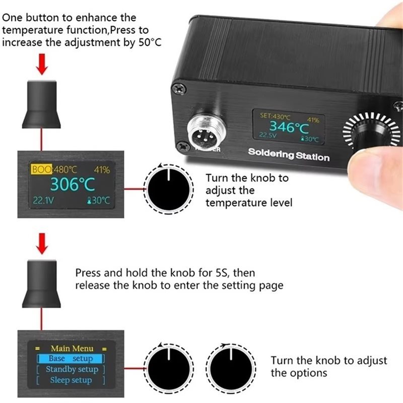 【A56X】T12 Portable Mini Digita - đánh giá và giá Soldering Station T12 Oled
