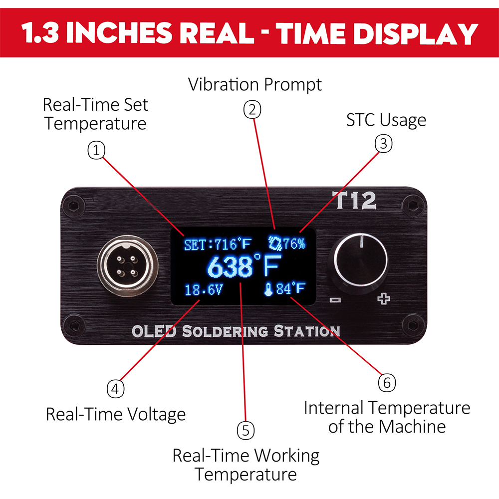 OLED T12 Soldering Iron Statio - đánh giá và giá Soldering Station T12 Oled