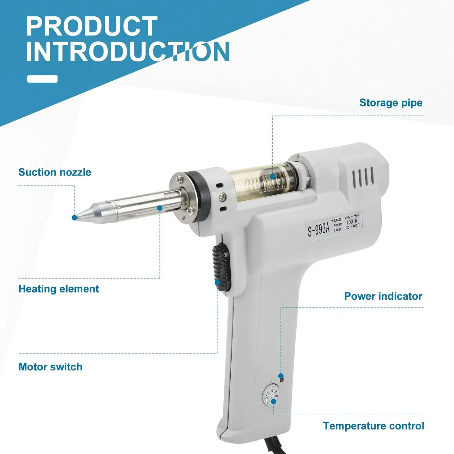 S-998P Double-pump Electric De - đánh giá và giá Desoldering Gun Vacuum Electric
